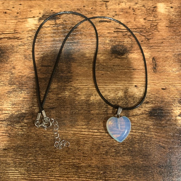 Jewelry - Synthetic Opal Heart Necklace